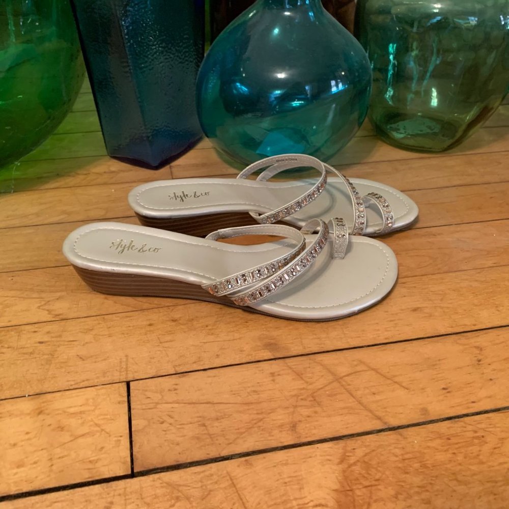 Style & Co. Champagne Colored Hayleigh Sandal View 2